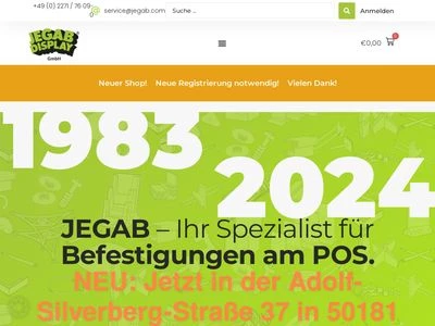 Website von JEGAB DISPLAY GmbH