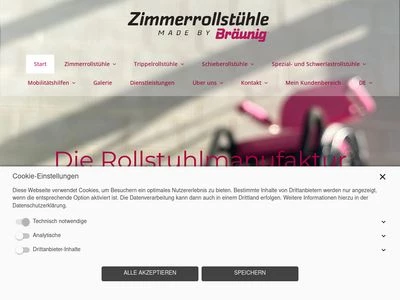 Website von Rollstuhlbau Bräunig