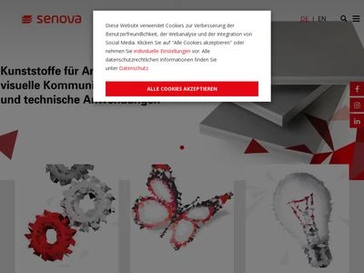 Website von senova Kunststoffe GmbH & Co. KG