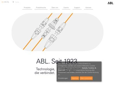 Website von ABL GmbH