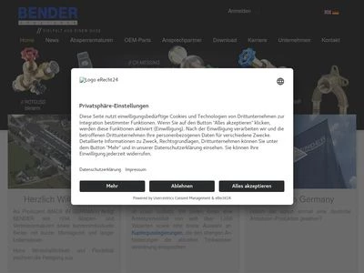 Website von BENDER-Armaturen GmbH und Co. KG