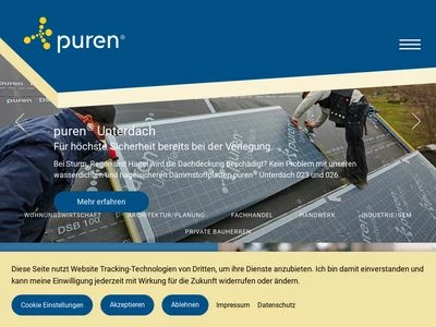 Website von puren gmbh