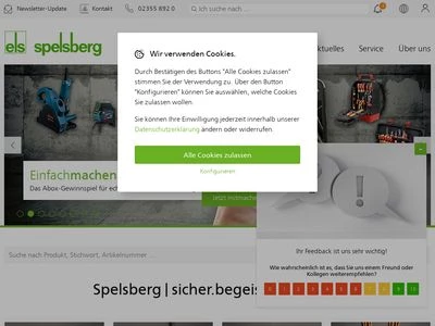 Website von Günther Spelsberg GmbH + Co.KG