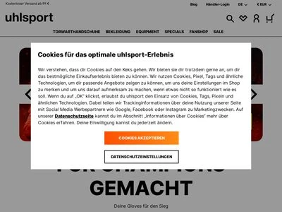 Website von uhlsport GmbH