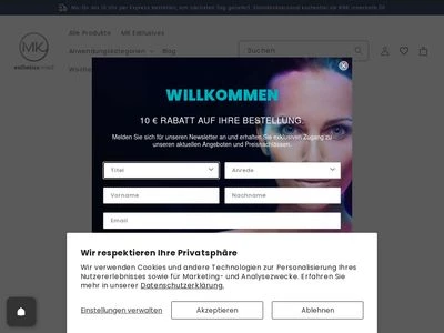 Website von MK Esthetics-Med GmbH