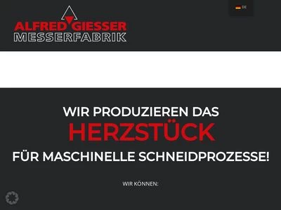 Website von ALFRED GIESSER MESSERFABRIK GMBH