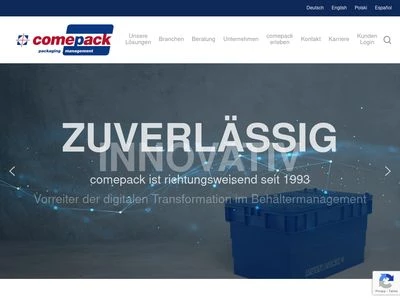 Website von comepack GmbH