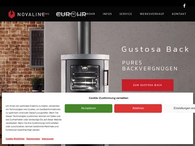 Website von Novaline Vertriebs GmbH