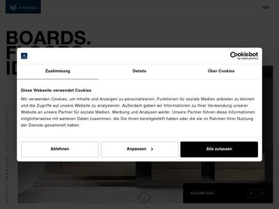 Website von M. KAINDL KG, KAINDL FLOORING GmbH