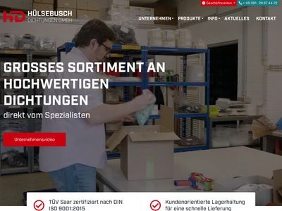 Website von Hülsenbusch Dichtungstechnik e.K.