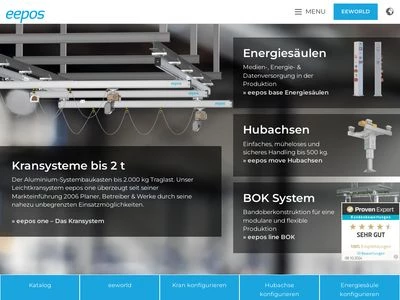 Website von eepos GmbH