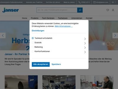 Website von Janser GmbH