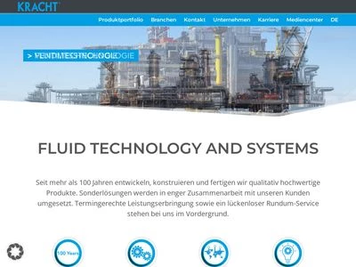 Website von KRACHT GmbH