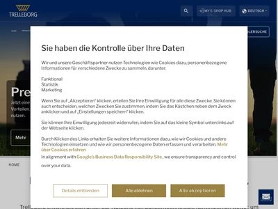 Website von Trelleborg Wheel Systems Germany GmbH