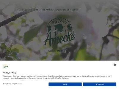 Website von Amecke Fruchtsaft GmbH & Co.KG