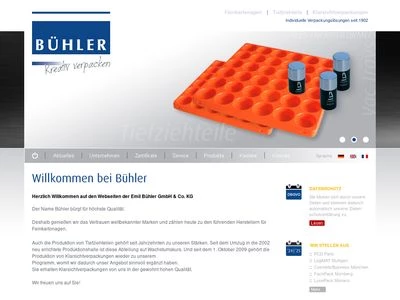 Website von Emil Bühler GmbH & Co. KG