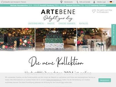 Website von ARTEBENE GmbH