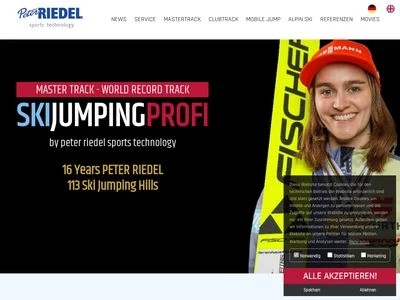 Website von Peter Riedel GmbH sports technology