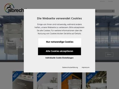 Website von Lackfabrik J. Albrecht GmbH & Co. KG