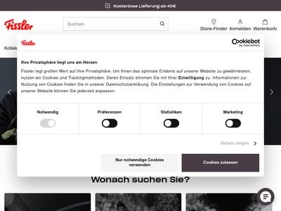 Website von Fissler GmbH