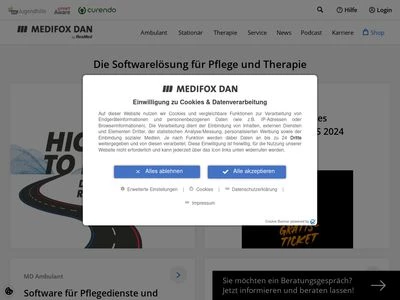 Website von MEDIFOX DAN GmbH