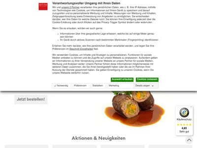 Website von Gebrüder Otto Gourmet GmbH