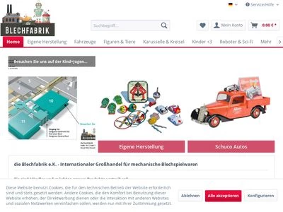 Website von die Blechfabrik e. K.