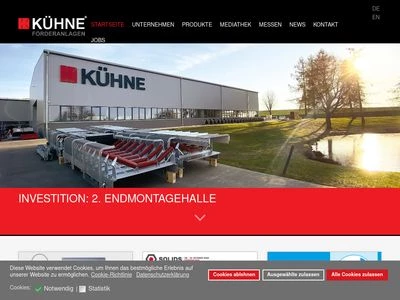 Website von K & K Sondermaschinen und Förderanlagenbau GmbH