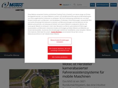 Website von Motec GmbH