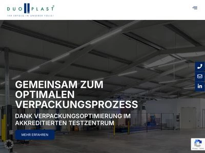 Website von DUO PLAST AG