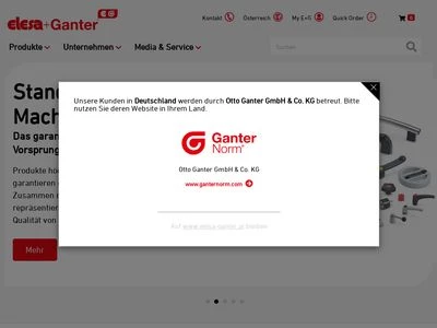 Website von ELESA+GANTER Austria GmbH