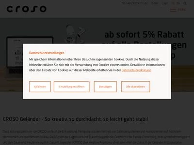 Website von CROSO International GmbH