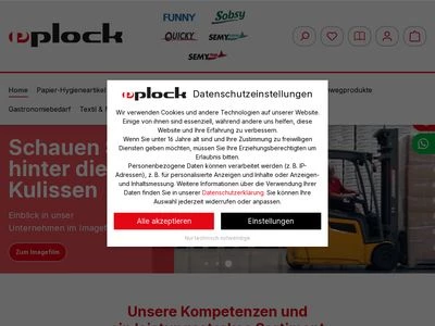 Website von Plock GmbH