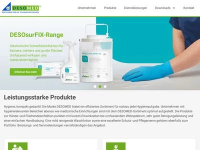 Website von Desomed - Dr. Schumacher GmbH