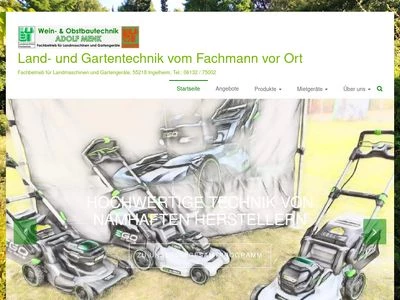 Website von Wein- und Obstbautechnik Adolf Menk