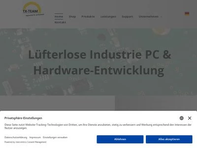 Website von TX-Team GmbH