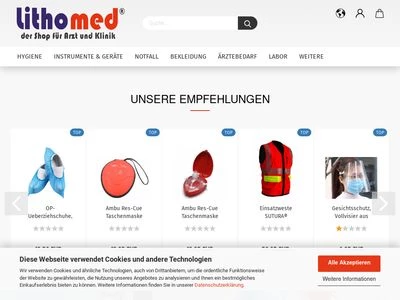 Website von Medax-Lithomed