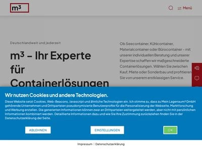 Website von Mein Lagerraum3 GmbH