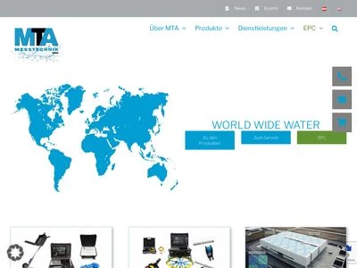 Website von MTA Messtechnik GmbH