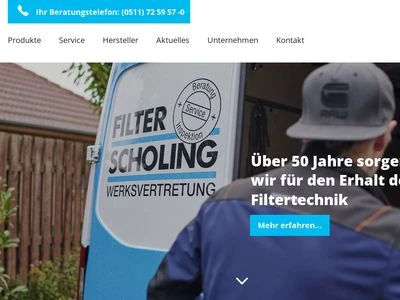 Website von SCHOLING GmbH