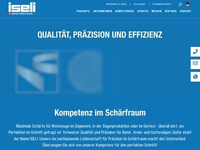 Website von ISELI + Co. AG MACHINENFABRIK