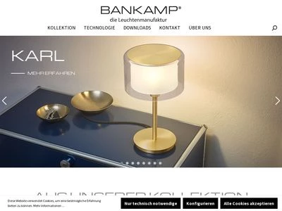 Website von BANKAMP-Leuchten GmbH & Co.KG 