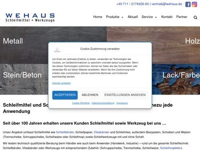 Website von Wehaus GmbH