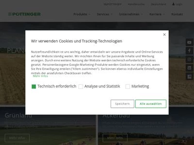 Website von PÖTTINGER Deutschland GmbH