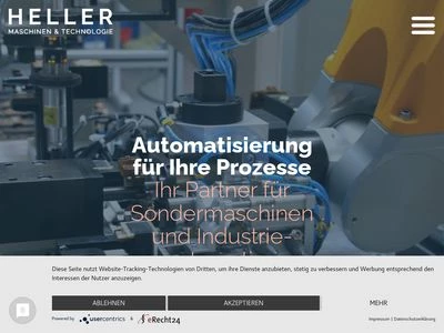 Website von HELLER Maschinen & Technologie AG