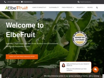 Website von ElbeFruit GmbH