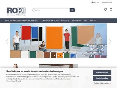 Website von ROKI Objekteinrichtungen