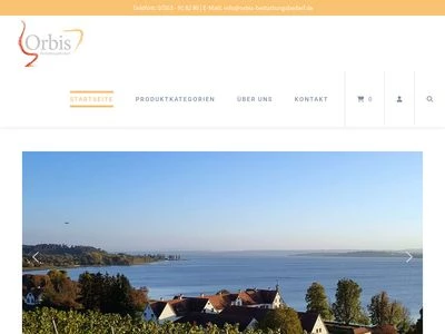 Website von Orbis- Bestattungsbedarf