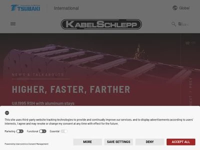 Website von TSUBAKI KABELSCHLEPP GmbH