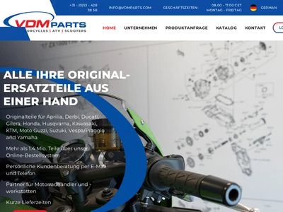 Website von VDM Parts B.V.